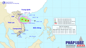 Dự báo đường đi của bão số 4 - Nguồn: Trung tâm Dự báo KTTVTƯ
