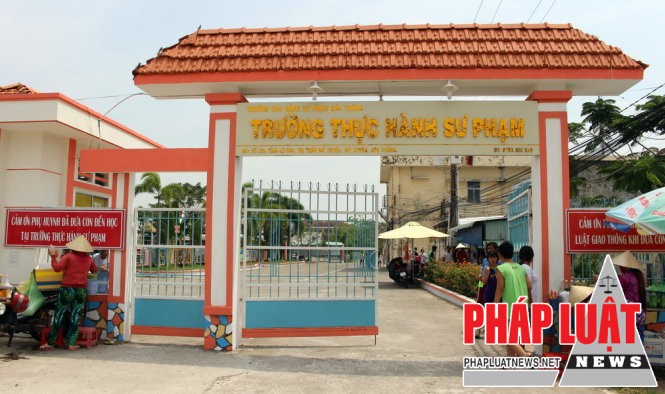 Trường THSP Sóc Trăng, nơi xảy ra ẩu đả giữa hai phụ huynh - Ảnh: H.Hòa