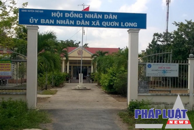 UBND xã Quơn Long, nơi xảy ra vụ đánh bạc ăn tiền - Ảnh: H.Thương