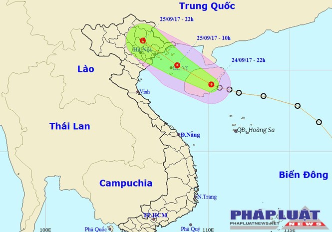 Áp thấp nhiệt đới gây mưa lớn ở Bắc và Trung bộ