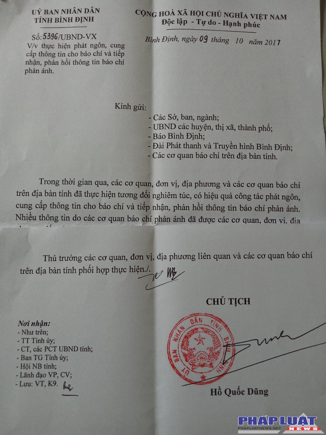 Bình Định: Chủ tịch tỉnh yêu cầu các cơ quan thực hiện nghiêm việc cung cấp và phản hồi thông tin cho báo chí