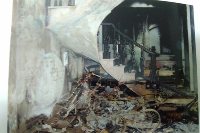 Hiện trường vụ cháy tại thôn Phú Mỹ, xã Mỹ Đình, Từ Liêm, Hà Nội năm 2008