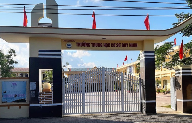 Trường THCS Duy Ninh - nơi xảy ra vụ việc